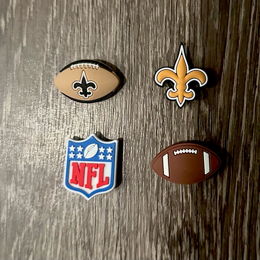 NFL New Orleans Saints Football Croc Charm Jibbitz